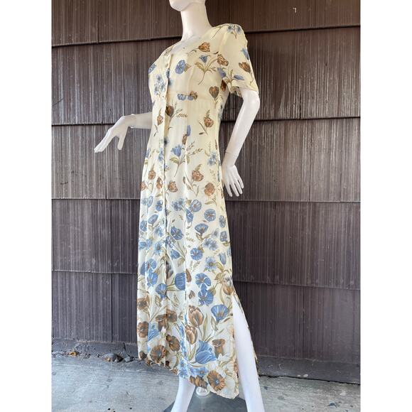 🔥Vintage Betty Barclay Made In German Floral Maxi Dress Cottagecore Romantic XS - Picture 2 of 15